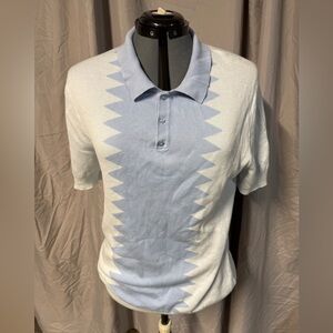 Argyle Sweater Short Sleeve Shirt Men’s